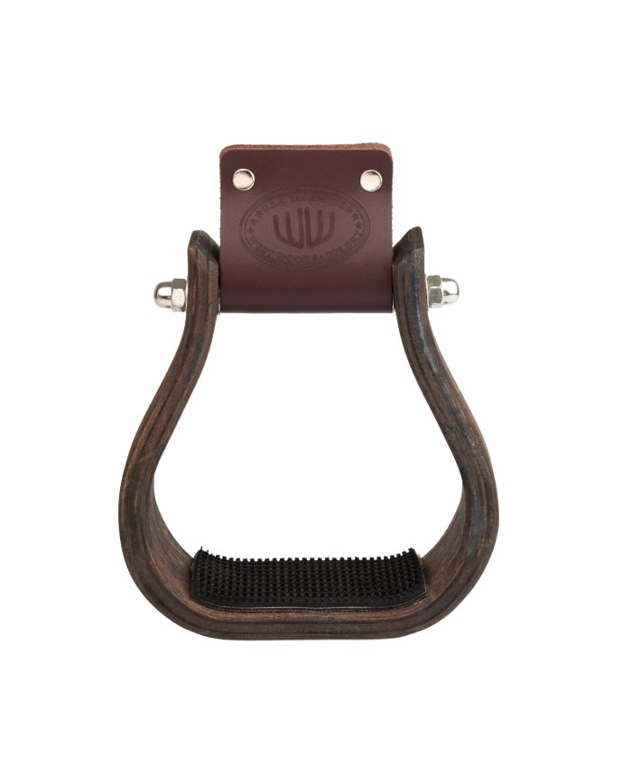 WESTERN WOODEN STIRRUPS WITH NON-SLIP TREADS