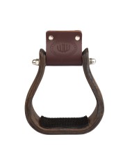 WESTERN WOODEN STIRRUPS WITH NON-SLIP TREADS
