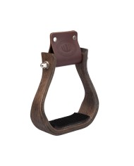 WESTERN WOODEN STIRRUPS WITH NON-SLIP TREADS