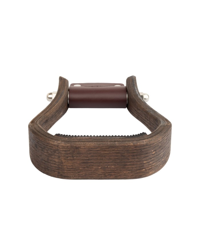 WESTERN WOODEN STIRRUPS WITH NON-SLIP TREADS