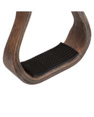 WESTERN WOODEN STIRRUPS WITH NON-SLIP TREADS