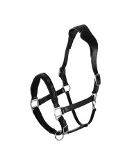 LEATHER HALTER W/ERGONOMIC POLLGUARD - CALFSKIN LINING
