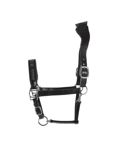 LEATHER HALTER W/ERGONOMIC POLLGUARD - CALFSKIN LINING