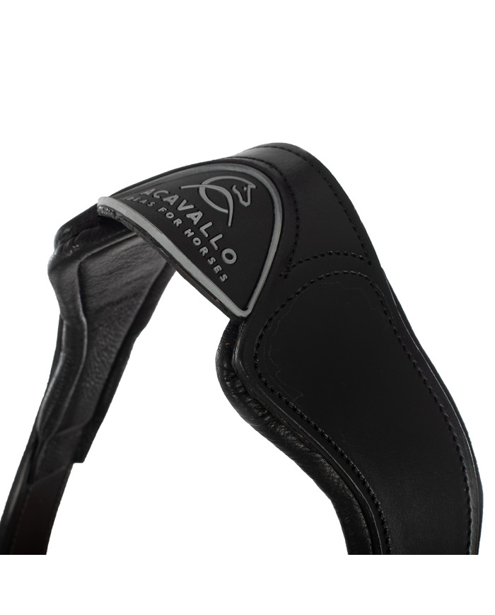 LEATHER HALTER W/ERGONOMIC POLLGUARD - CALFSKIN LINING
