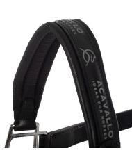 LEATHER HALTER W/ERGONOMIC POLLGUARD - CALFSKIN LINING