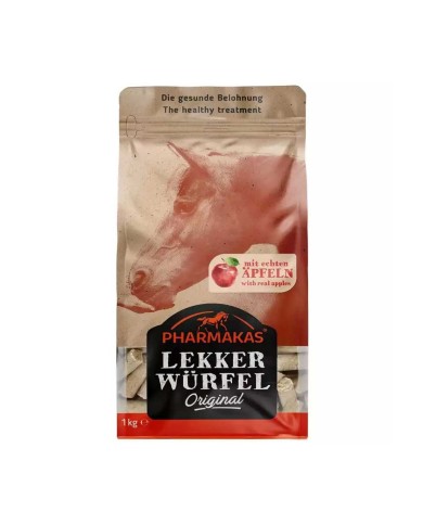 PHARMAKAS LEKKERWURFEL APPLE 1 KG