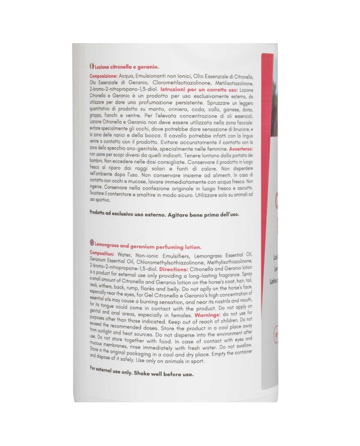 LOZIONE CITRONELLA E GERANIO (1 LT)