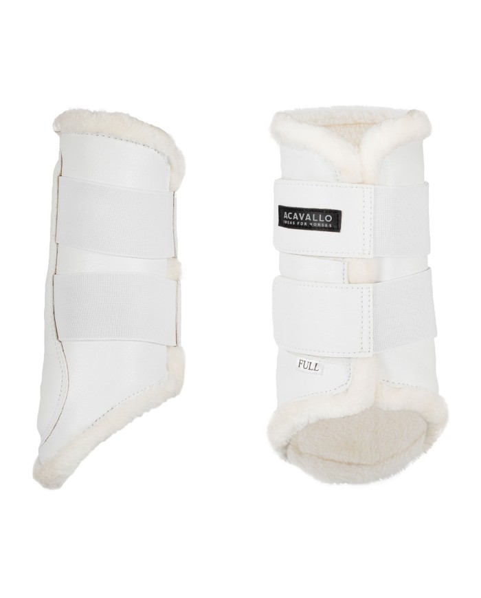 ECO-LEATHER FRONT BRUSHING HORSE BOOTS W/DOUBLE FASTENING