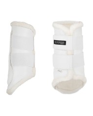 ECO-LEATHER FRONT BRUSHING HORSE BOOTS W/DOUBLE FASTENING