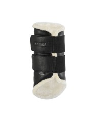 ECO-LEATHER FRONT BRUSHING HORSE BOOTS W/DOUBLE FASTENING