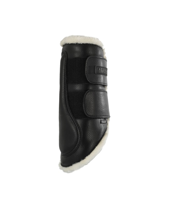 ECO-LEATHER FRONT BRUSHING HORSE BOOTS W/DOUBLE FASTENING