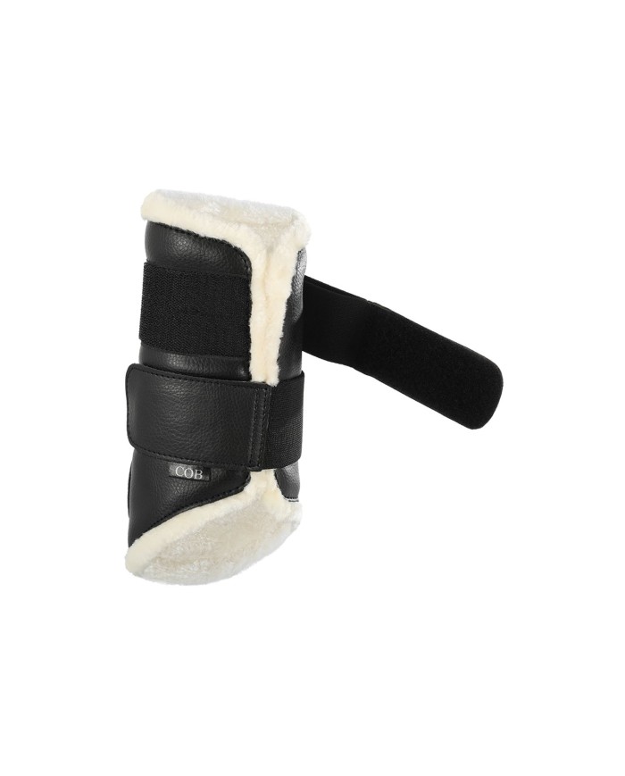 ECO-LEATHER FRONT BRUSHING HORSE BOOTS W/DOUBLE FASTENING