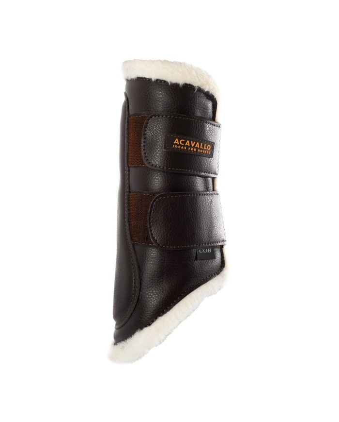 ECO-LEATHER FRONT BRUSHING HORSE BOOTS W/DOUBLE FASTENING