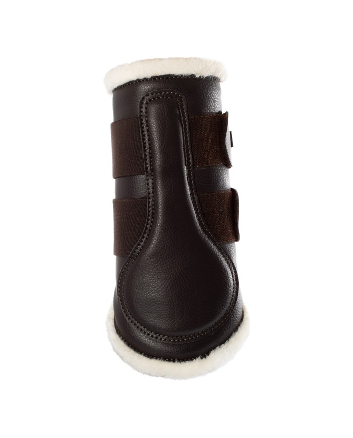 ECO-LEATHER FRONT BRUSHING HORSE BOOTS W/DOUBLE FASTENING