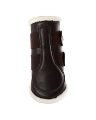 ECO-LEATHER FRONT BRUSHING HORSE BOOTS W/DOUBLE FASTENING