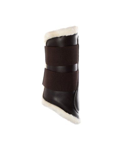 ECO-LEATHER FRONT BRUSHING HORSE BOOTS W/DOUBLE FASTENING