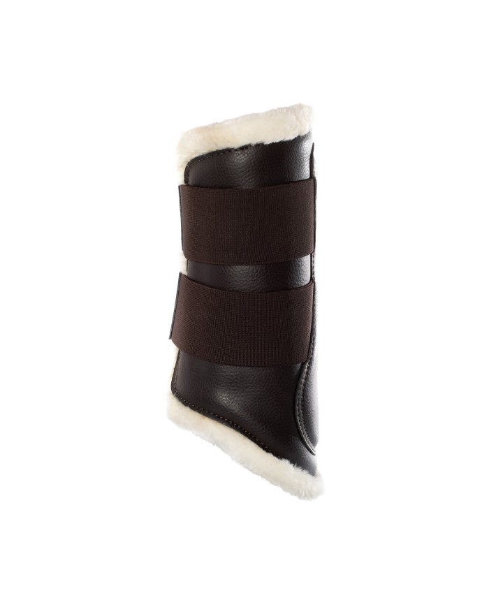 ECO-LEATHER FRONT BRUSHING HORSE BOOTS W/DOUBLE FASTENING