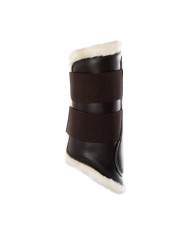 ECO-LEATHER FRONT BRUSHING HORSE BOOTS W/DOUBLE FASTENING