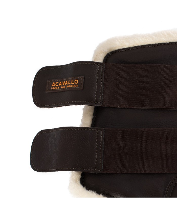 ECO-LEATHER FRONT BRUSHING HORSE BOOTS W/DOUBLE FASTENING