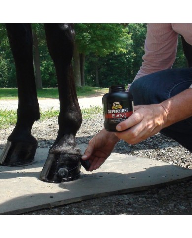 SUPERSHINE BLACK HOOF POLISH ABSORBINE 236ML