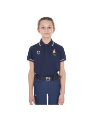 KID S COTTON PIQUET POLO SHIRT SS BUTTONS EQUESTROxFISE