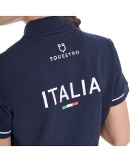 KID S COTTON PIQUET POLO SHIRT SS BUTTONS EQUESTROxFISE