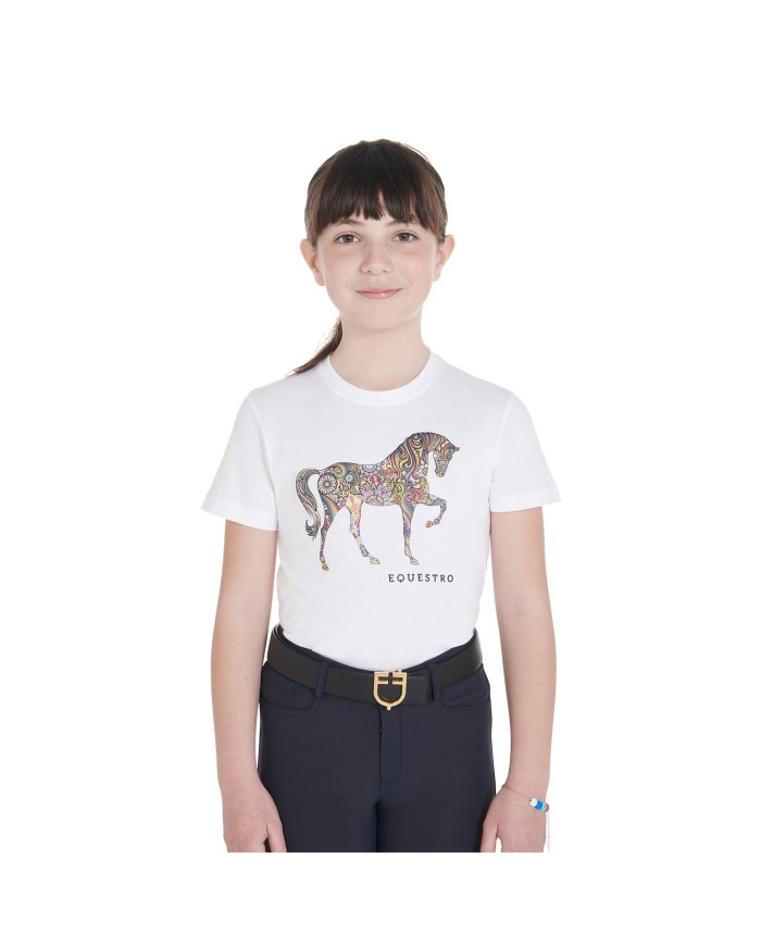 T-SHIRT BIMBO/A CAVALLINO