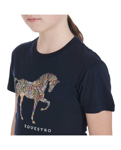 T-SHIRT BIMBO/A CAVALLINO