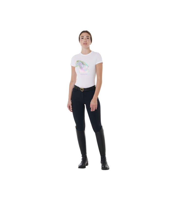 WOMEN S INTERFERENCE HORSE PRINT COTTON T-SHIRT