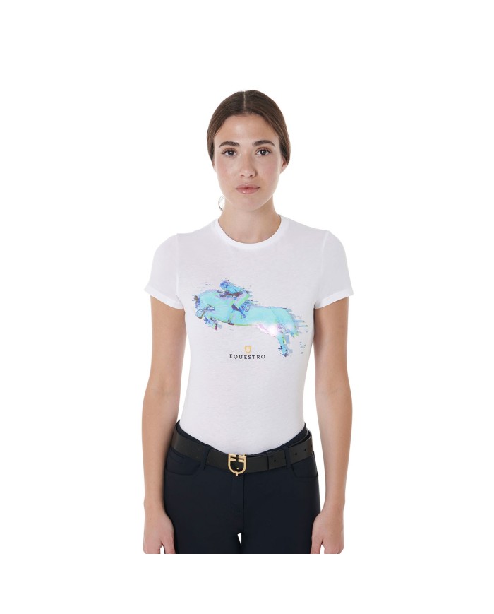 WOMEN S INTERFERENCE JUMP COTTON T-SHIRT