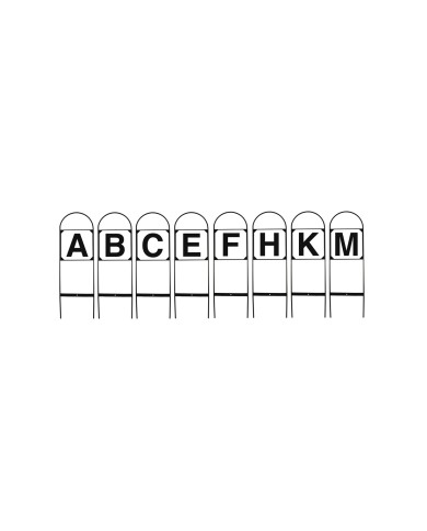 LETTERE DRESSAGE IN FERRO SET 8 PZ