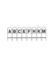 LETTERE DRESSAGE IN FERRO SET 8 PZ