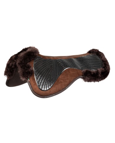 DRESSAGE CLOSE CONTACT GEL & MEMORY FOAM 1/2 PAD W/SHEEPSKIN
