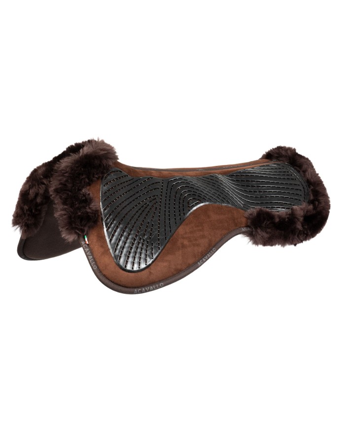 DRESSAGE CLOSE CONTACT GEL & MEMORY FOAM 1/2 PAD W/SHEEPSKIN