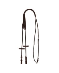 ROLLED LEATHER DOTTED RUBBER REINS 5/8”