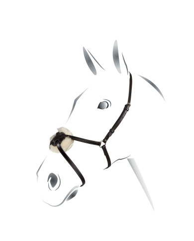 Capezzina messicana in cuoio con chiudibocca Capezzina messicana in cuoio con chiudibocca