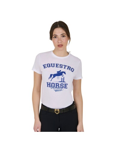 WOMEN S HORSE VARSITY COTTON T-SHIRT
