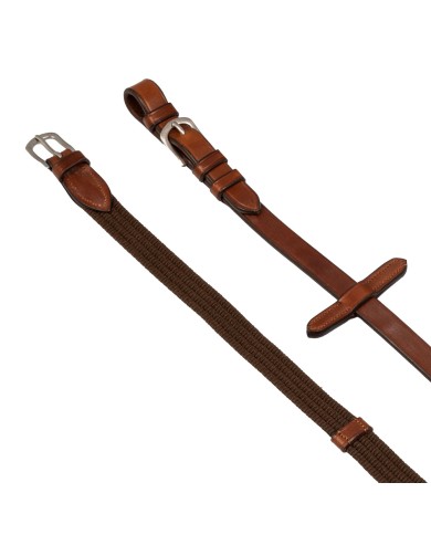 WEB REINS W/LEATHER STOPS