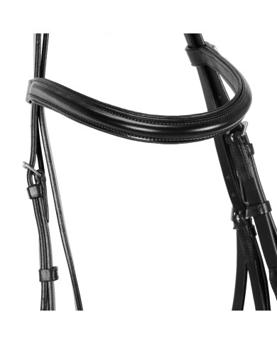 Testiera inglese in cuoio e redini in gomma Testiera inglese in cuoio e redini in gomma