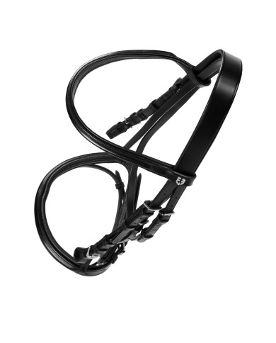 Testiera inglese in cuoio e redini in gomma Testiera inglese in cuoio e redini in gomma