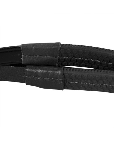 Testiera inglese in cuoio e redini in gomma Testiera inglese in cuoio e redini in gomma