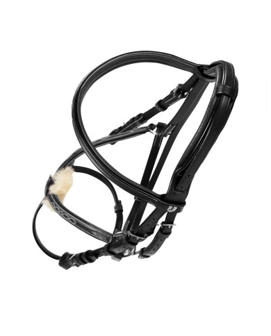 Testiera con capezzina messicana e montone sintetico Testiera con capezzina messicana e montone sintetico