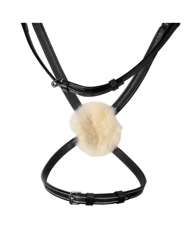 Testiera con capezzina messicana e montone sintetico Testiera con capezzina messicana e montone sintetico