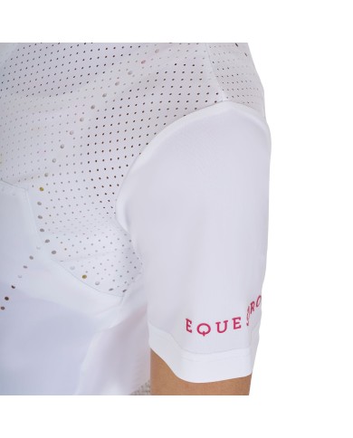 GIRL S PERFORATED COMPETITION POLO SHIRT SS ZIP