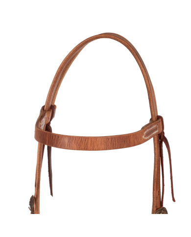 COPPER FLORAL BUCKLE WITH CROSS CONCHO WESTERN BRIDLE COPPER FLORAL BUCKLE WITH CROSS CONCHO WESTERN BRIDLE