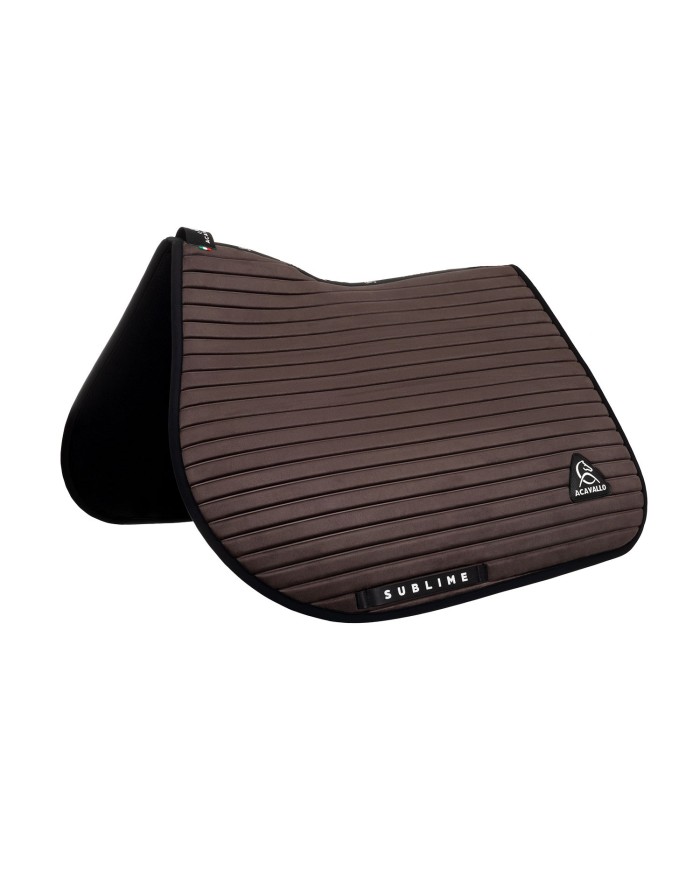 STRIPE SUEDE JUMPING SADDLE PAD