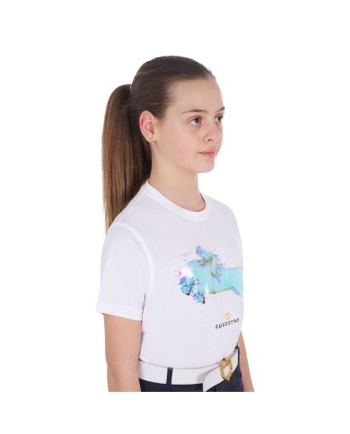 GIRLS INTERFERENCE JUMP COTTON T-SHIRT