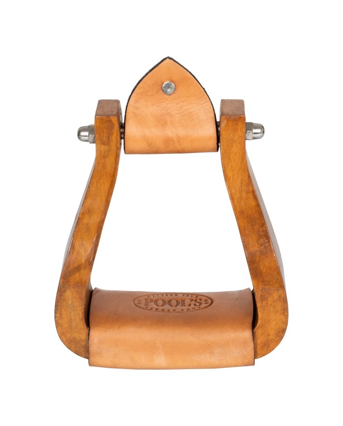 YS WIDE WOOD WESTERN STIRRUPS