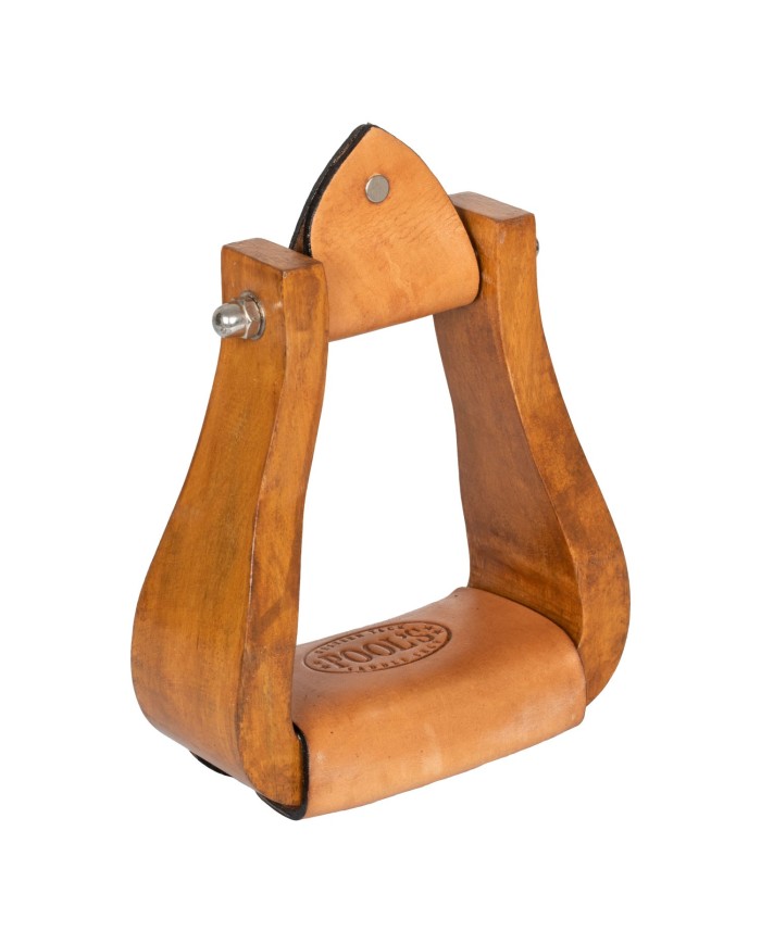 YS WIDE WOOD WESTERN STIRRUPS