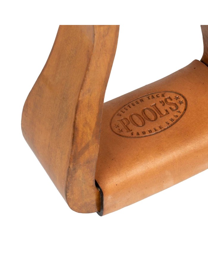 YS WIDE WOOD WESTERN STIRRUPS